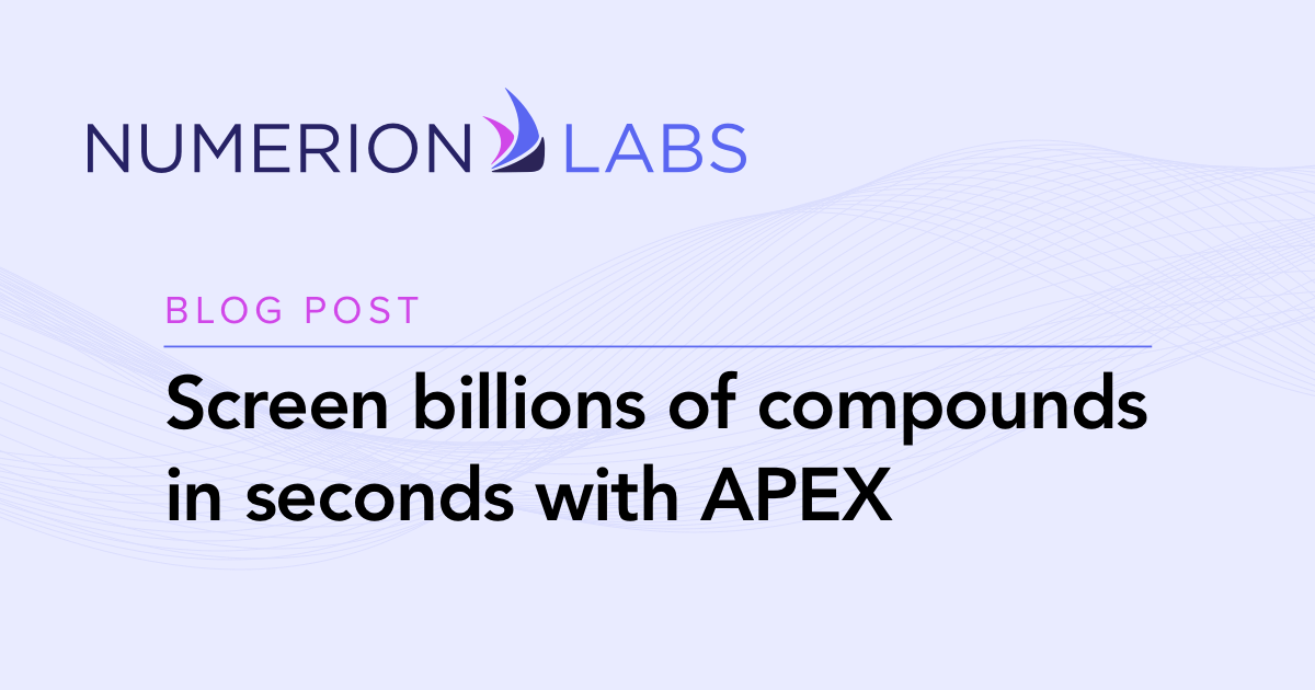 Screening billions of compounds in seconds with APEX